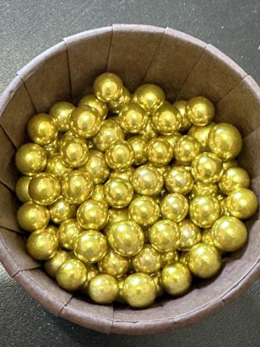 Сахарные шарики золото 8 мм